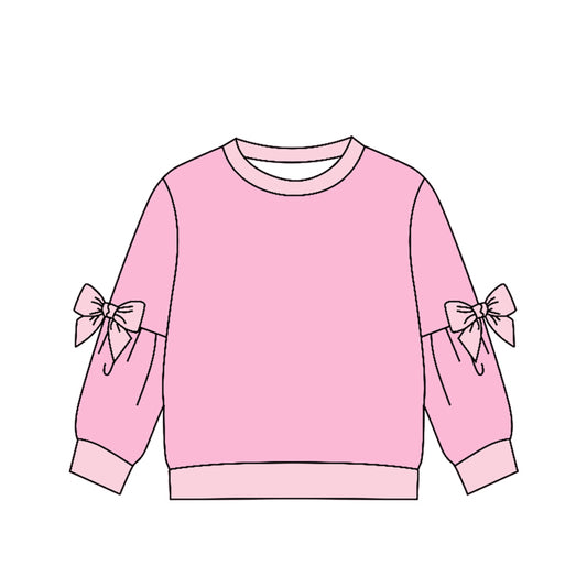 Preorder (moq 5)Baby Girls Bows Long Sleeve T-shirts Top