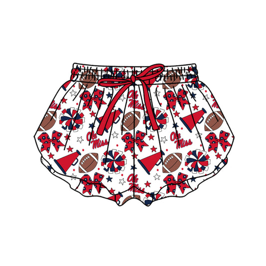 Preorder (moq 5)Baby Girls Bows Stars Footballs Team Butterfly Shorts Bottom