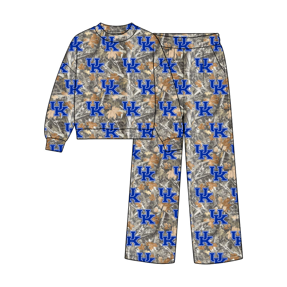 Preorder (moq 5) Baby Boys Leaves Camo Kentucky Top Pant Team Clothes Sets