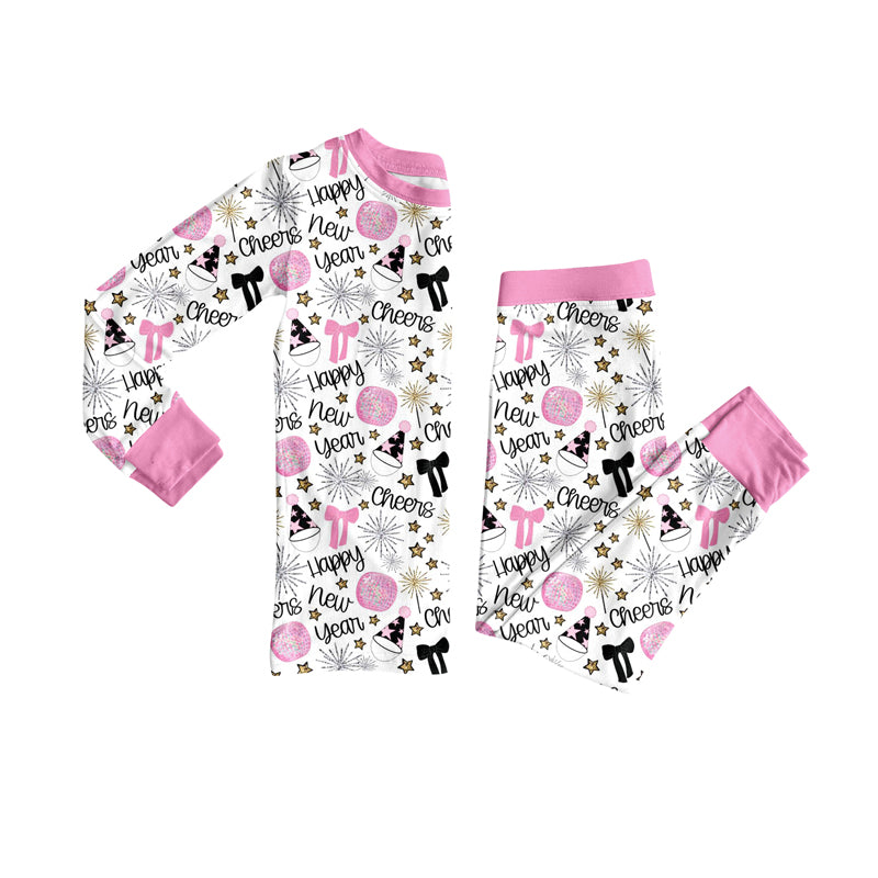 Preorder (moq 5)Baby Girls Long Sleeves New Happy Top Pant Pajamas Set