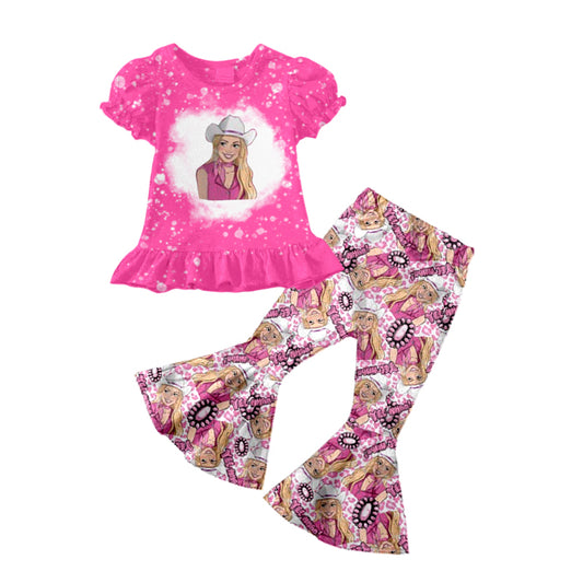 Baby Girls Doll Shirt Turquoise Bell Pants Clothing Sets Preorder(moq 5)