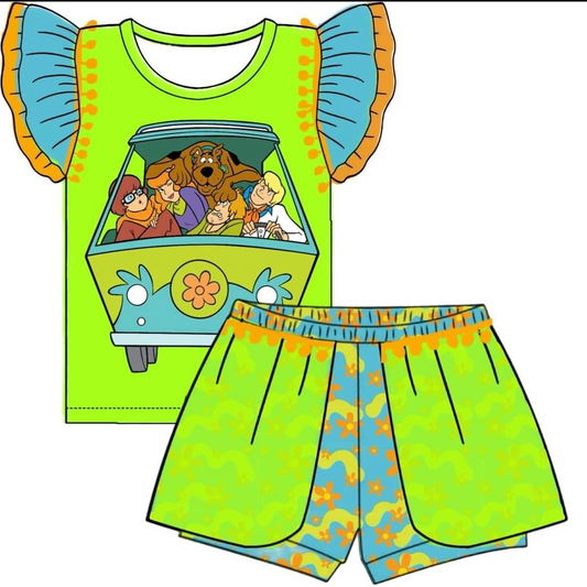 Baby Girls Dogs Shirt Shorts Summer Clothes Sets preorder (moq 5)