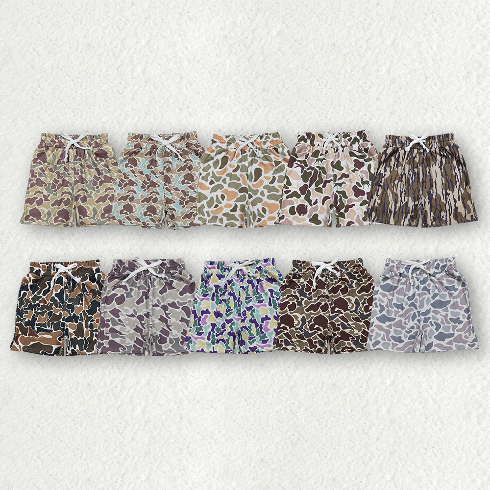 Sibling 10 Colors Baby Boys Southern Camo Pockets Shorts Bottoms(longer)