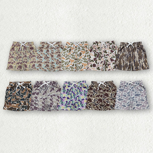 Sibling 10 Colors Baby Boys Southern Camo Pockets Shorts Bottoms(longer)