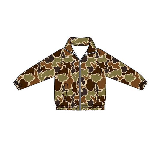 Preorder (moq 5)Baby Boys Ducks Camo Hunting Zip Pockets Jackets Top