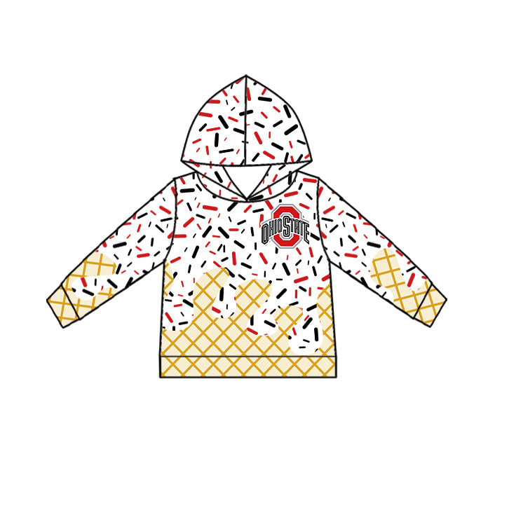 Preorder (moq 5)Baby Boys Ohiostate Long Sleeves Drip Team Hoodies Top