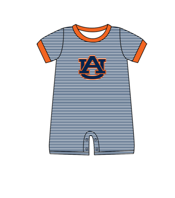 Preorder (moq 5)Baby Boys Short Sleeve AU Team Stripe Rompers