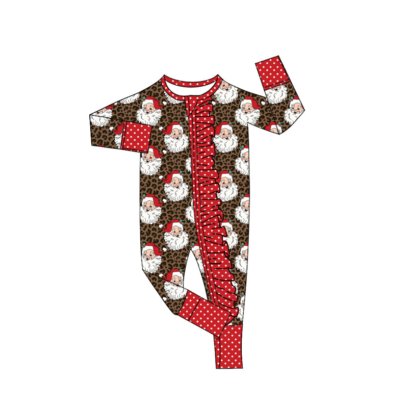 Preorder(moq5) Baby Christmas Romper Long Sleeve Infant  Sleeper Sleepwear