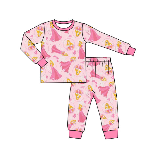 Baby Girls Princess 2  Pants Pajamas Clothes Sets preorder(moq 5)