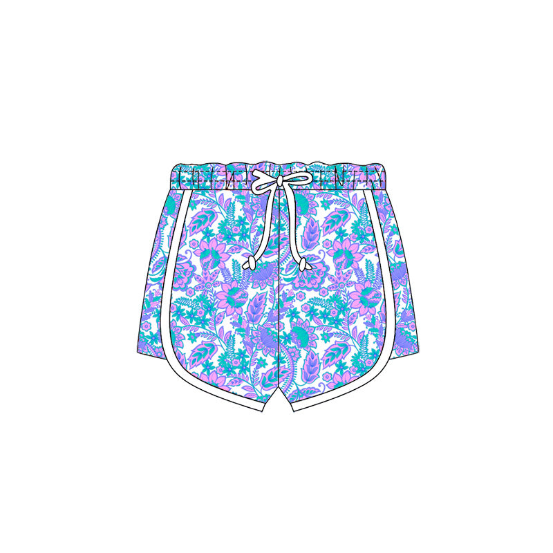 Preorder (moq 5)Baby Girls Colorful Flowers Shorts Bottom