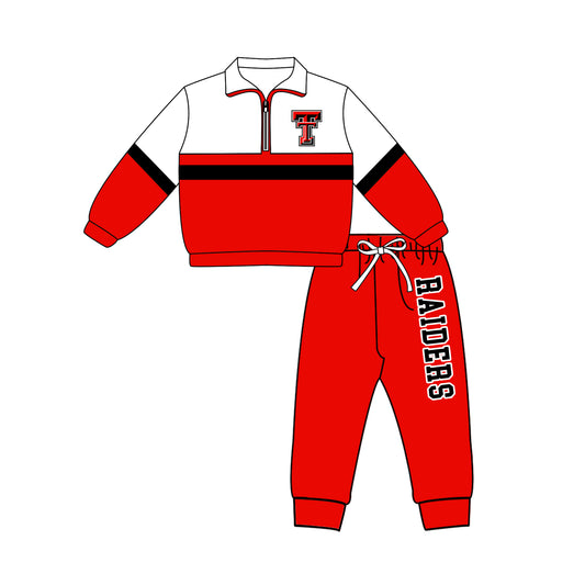 Preorder(moq 5)Baby Boys Raiders TT Zip Pullover Pants Team Clothes Sets