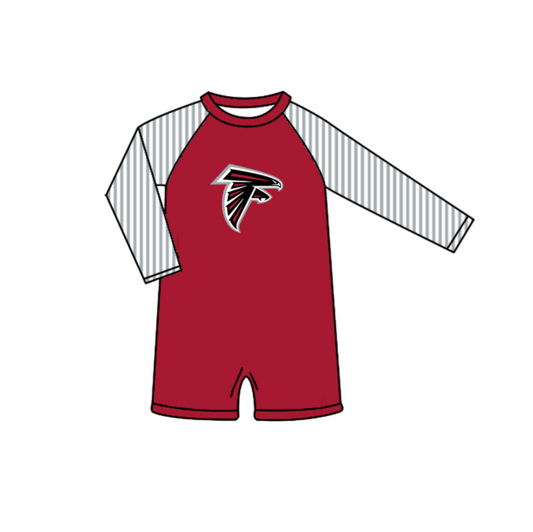 Preorder moq 5 Baby Boys Stripe Long Sleeve Eagles Team Swimsuits