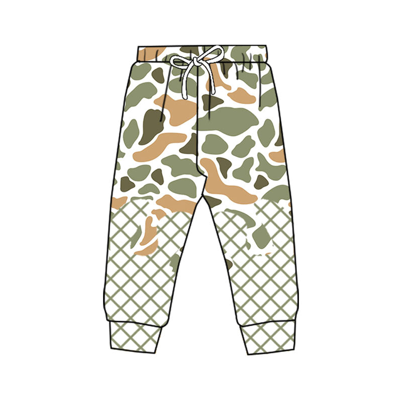 Baby Boys Green Orange Camo Drip Western Team Jogger With Belt Preorder
