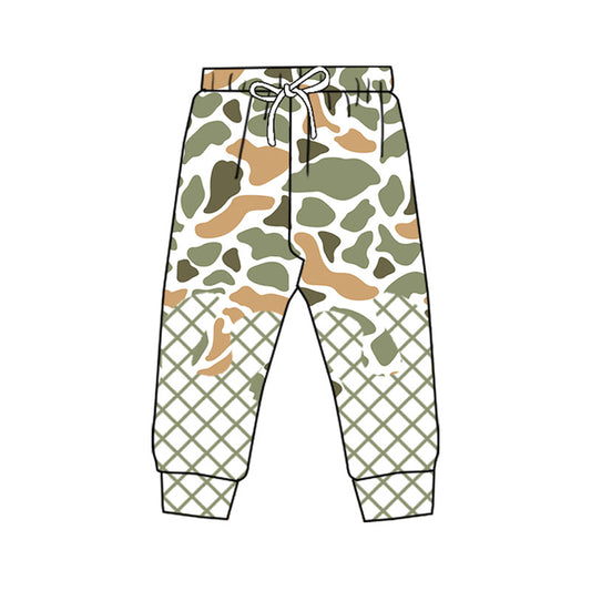 Baby Boys Green Orange Camo Drip Western Team Jogger With Belt Preorder
