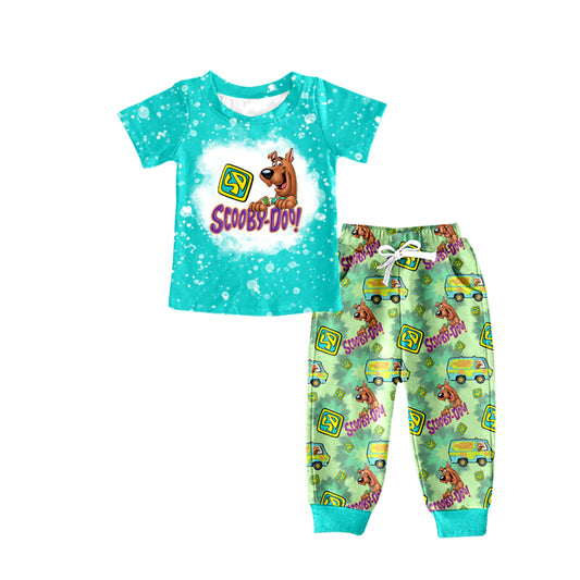 Baby Boys Cartoon Dog Shirt Pants Clothes Sets Preorder(moq 5)