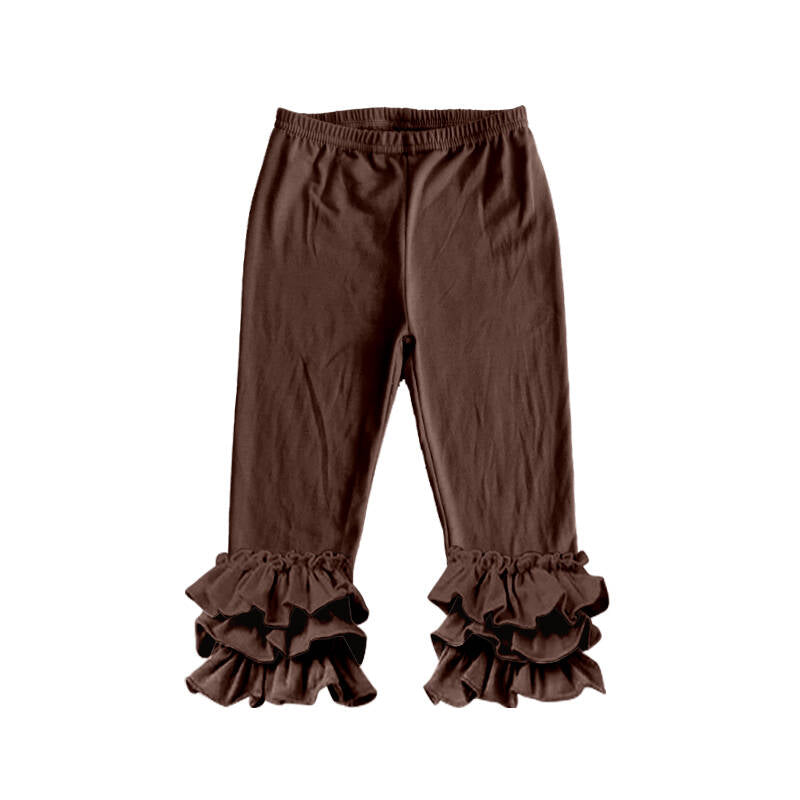 Baby Girls Brown Triple Ruffle Pants preorder(moq 5)
