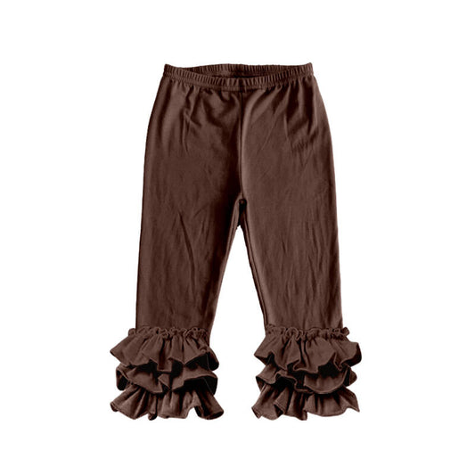 Baby Girls Brown Triple Ruffle Pants preorder(moq 5)