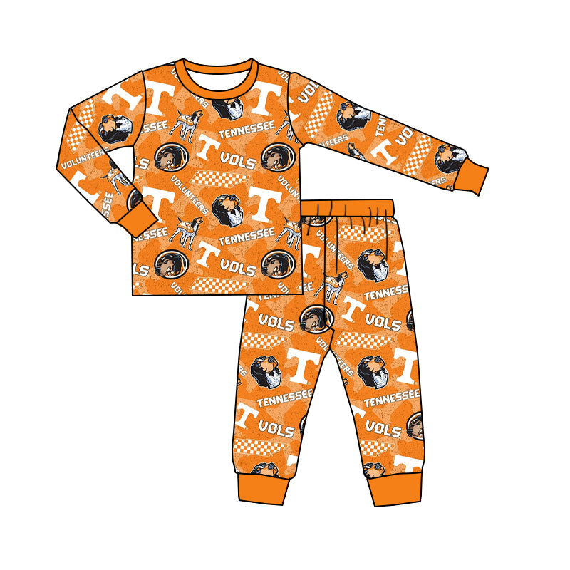 Baby Boys Tenness Dogs Team Top Pants Pajamas Clothes Sets Preorder(moq 5)