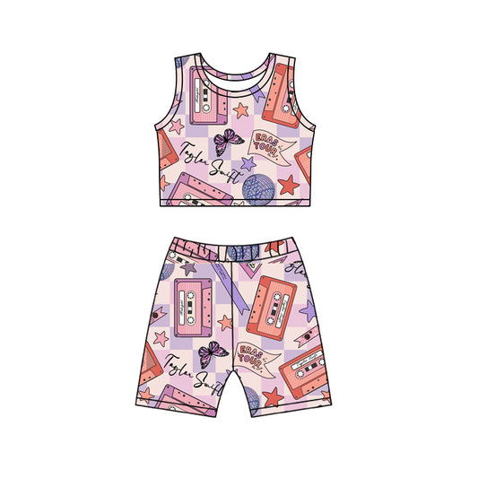 Baby Girls 1989 Singer Eras Shirt Top Biking Shorts Clothes Sets preorder (moq 5)