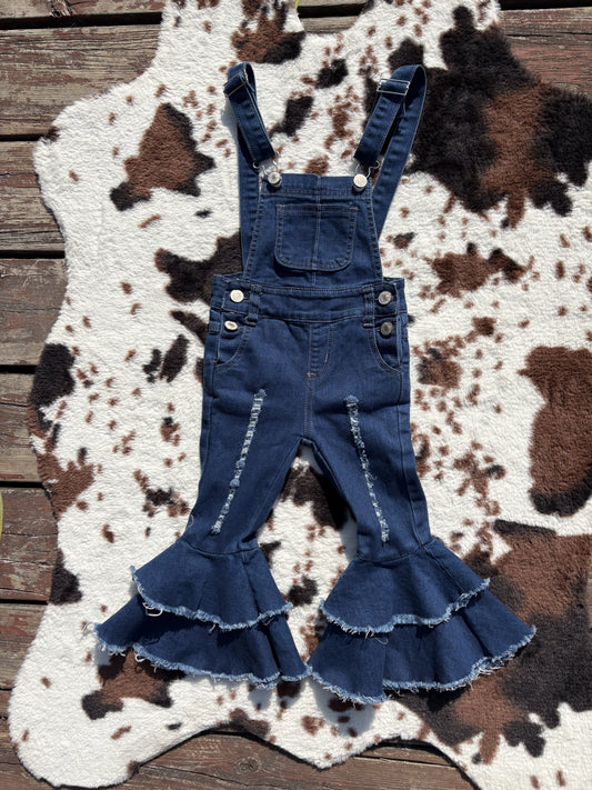 Denim Overall Baby Girls Bib Jumpsuits