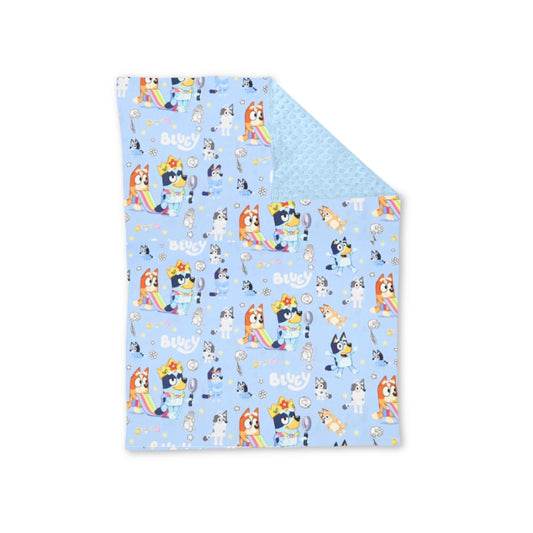 Baby Girls Boys Blue Dogs Minky Blankets preorder(moq 5)