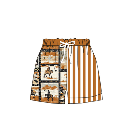 Baby Boys Western Rodeo Stripes trunks swimsuits preorder(moq 5)