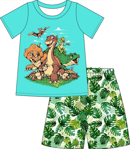 Baby Boys Dinosaur Shirt Shorts Summer Clothes Sets preorder (moq 5)