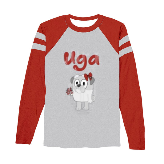 Baby Girls Long Sleeve dog alabama Team Tee Shirts Preorder(moq 5)