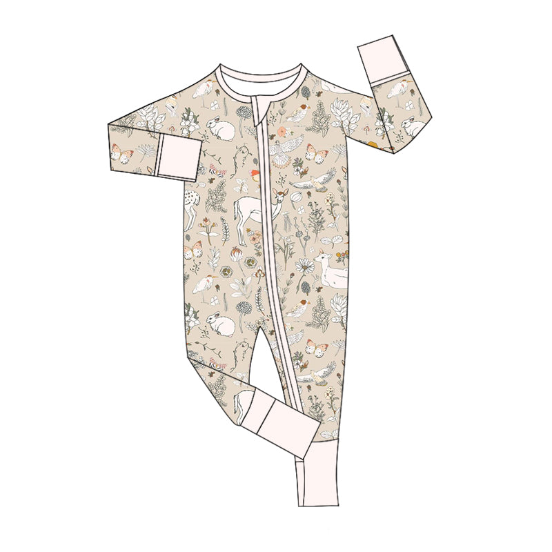 Baby Infant Boys Animals Rabbit Zip Rompers preorder(moq 5)