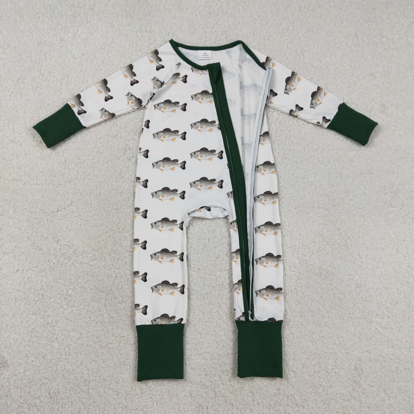 Baby Boys Fishing Hunting Two Way Zip Convertible Rompers