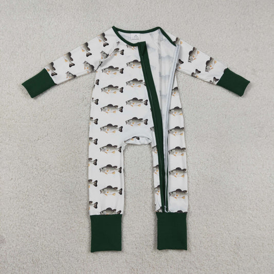 Baby Boys Fishing Hunting Two Way Zip Convertible Rompers