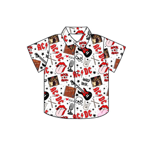 Baby Boys Singer Band Short Sleeve Buttons Tee Shirts Tops Preorder(moq 5)