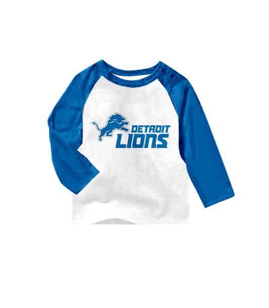 Baby Boys Lions Football Team Long Sleeve Shirts preorder(MOQ 5)