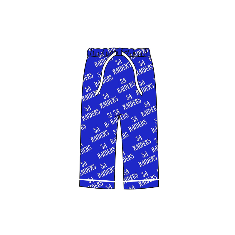 Preorder (moq 5)Adult Men Hot Blue Sa Raiders Bottom Pants