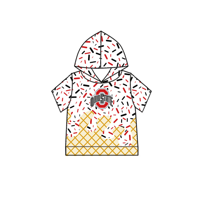 Preorder (moq 5)Baby Boys Ohiostate Short Sleeves Drip Team Hoodies Top