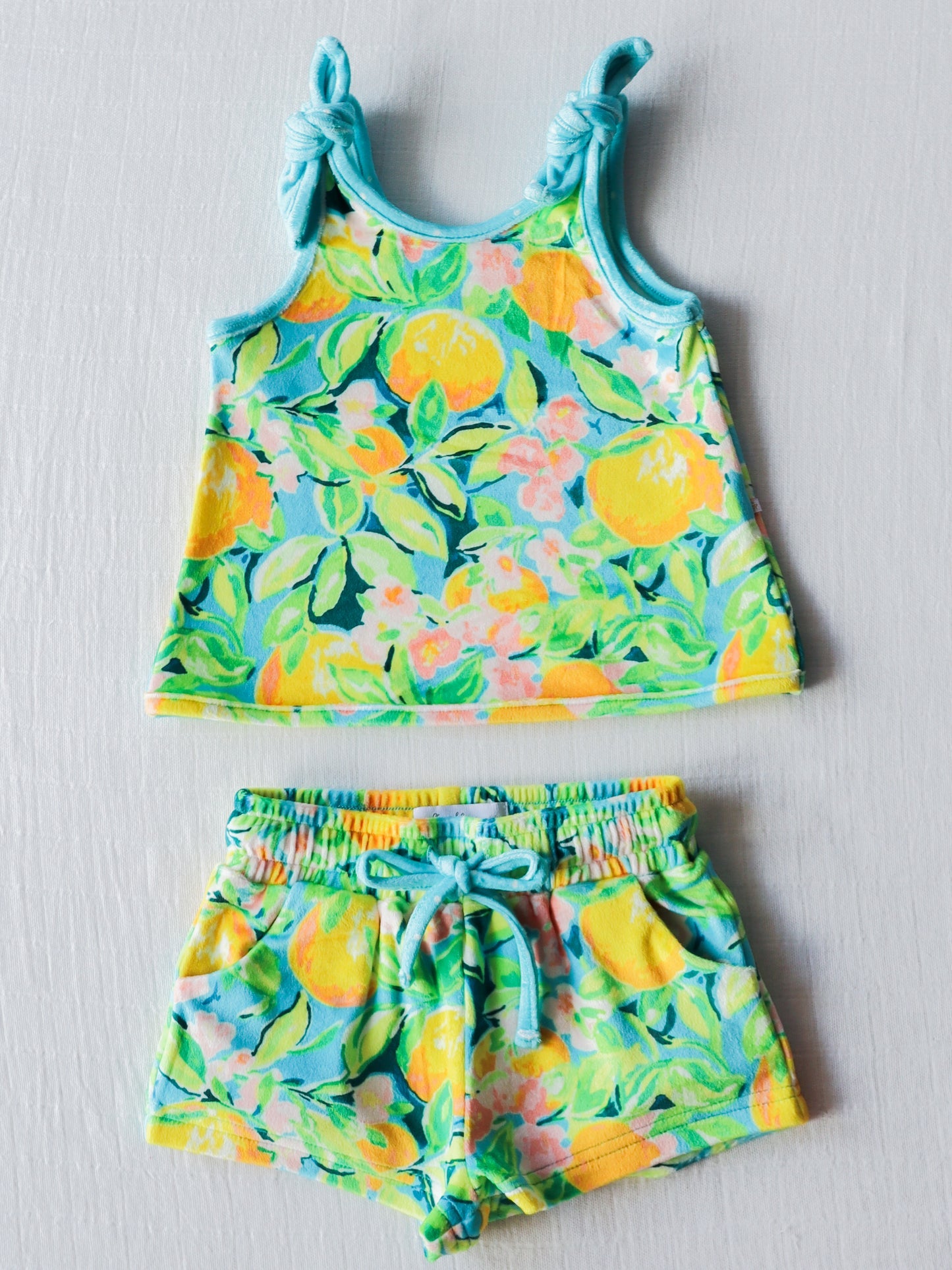 Baby Girls Fruit Top Shorts Outfits Sets Preorder (moq 5)
