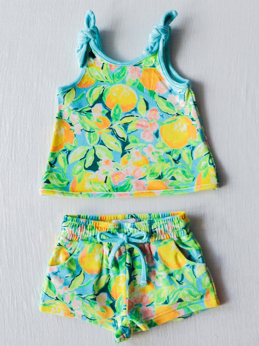 Baby Girls Fruit Top Shorts Outfits Sets Preorder (moq 5)