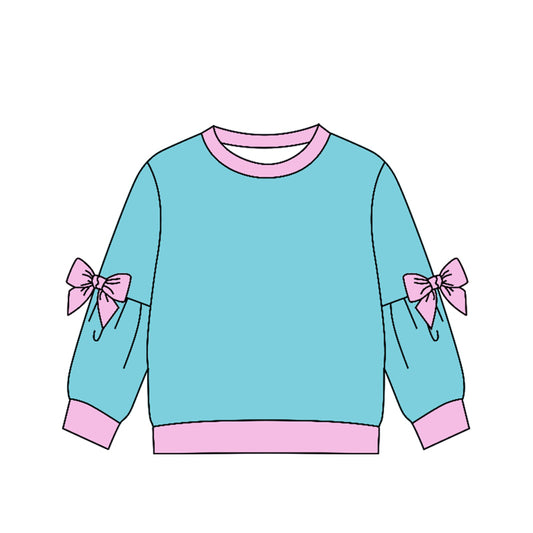 Preorder (moq 5)Baby Girls Bows Long Sleeve T-shirts Top
