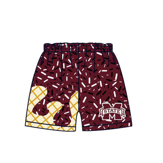 Preorder (moq 5)Baby Boys Drip Sprinkles M State Team Shorts Bottom