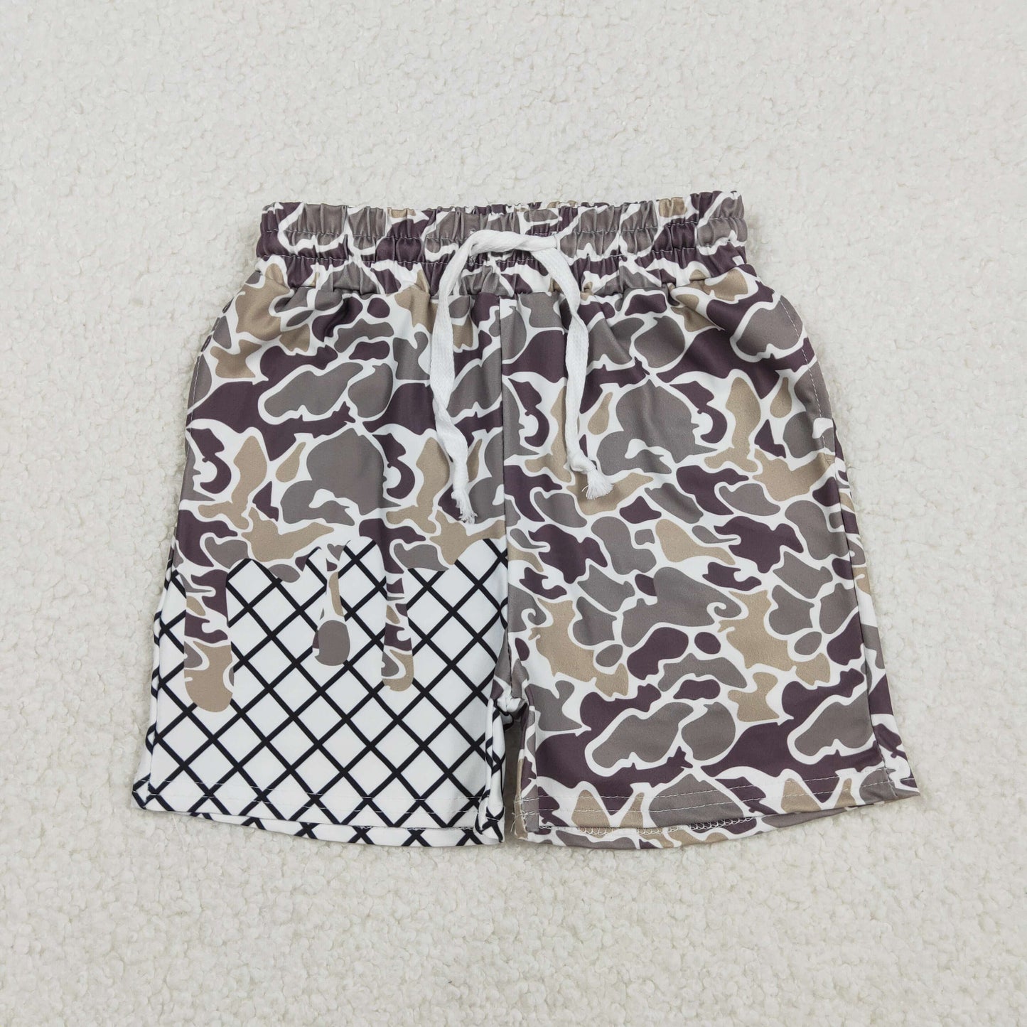 Sibling Baby Boys Camo Drip Pockets Southern Hunting Shorts Bottom
