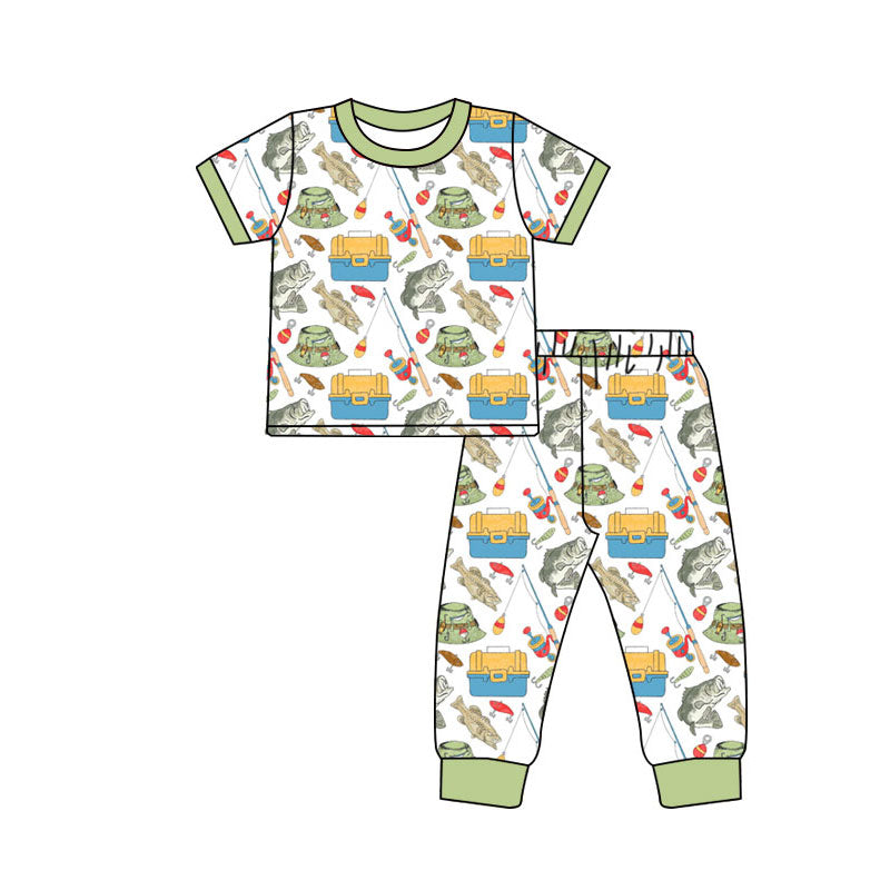 Baby Boys Fishing Top Pants Hunting Pajamas Sets Preorder