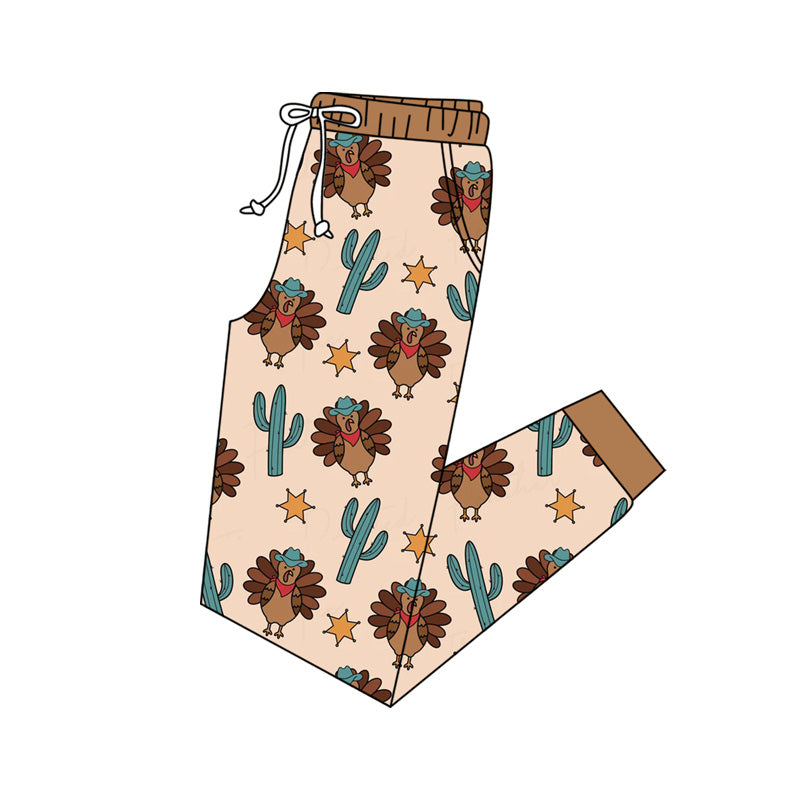 Preorder(moq 5) Adult Women Thanksgiving Turkey Cactus Jogger Pants