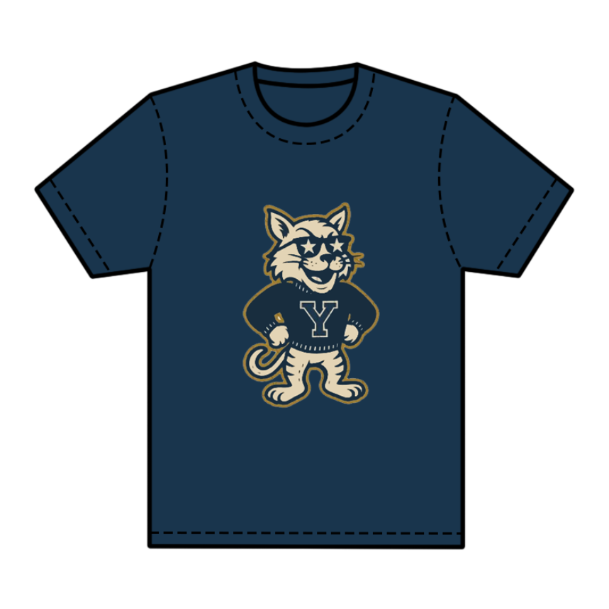 preorder(moq 5) Baby Boys Navy Short Sleeves Cats Y Team Tee Shirts Tops