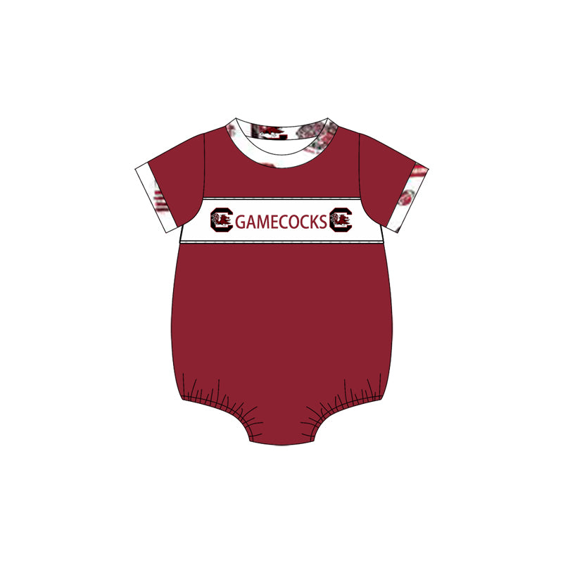 Preorder(moq 5)Baby Infant Boys Gamecocks Team Rompers