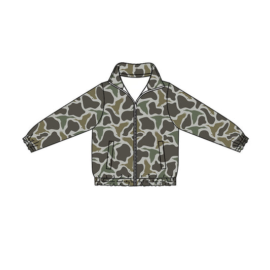 Preorder (moq 5)Baby Boys Ducks Camo Hunting Zip Pockets Jackets Top
