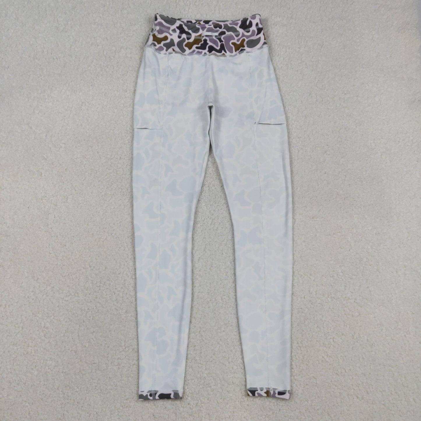 Adult Women Southern Lavender Camo Yoga Active Legging Pants Bottom