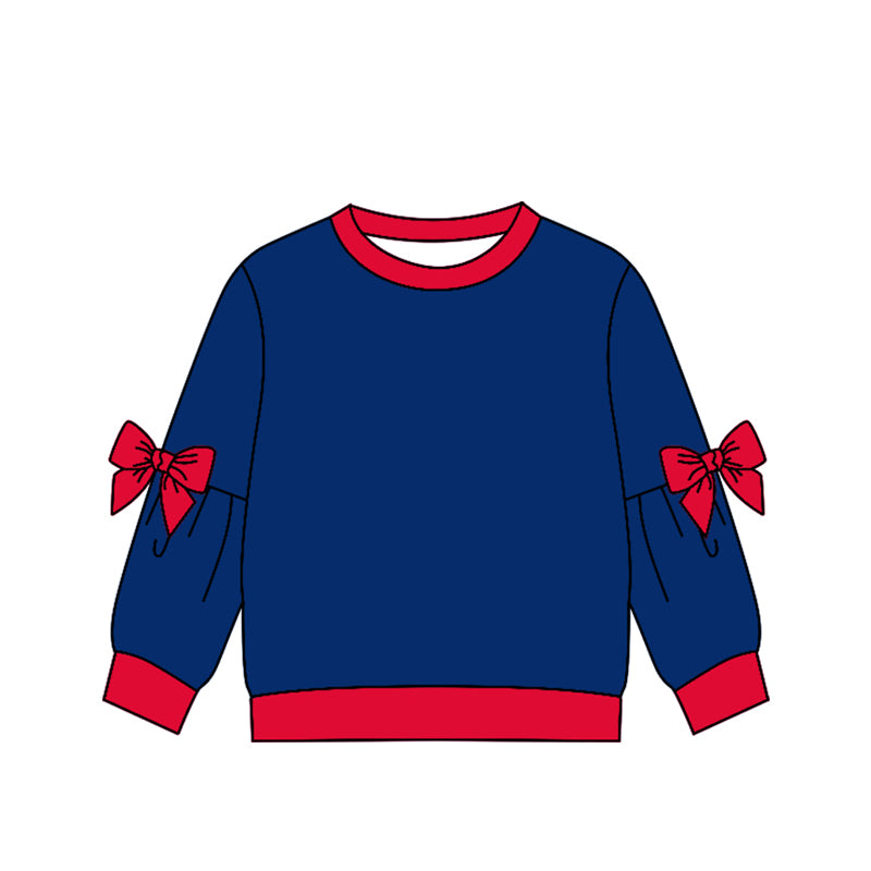 Preorder (moq 5)Baby Girls Bows Long Sleeve T-shirts Top
