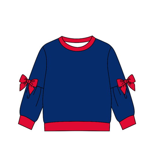 Preorder (moq 5)Baby Girls Bows Long Sleeve T-shirts Top