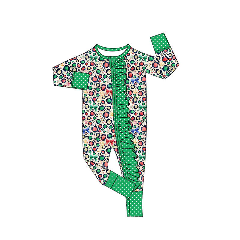 Preorder(moq5) Baby Christmas Romper Long Sleeve Infant  Sleeper Sleepwear