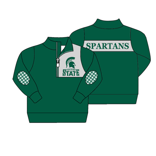 Baby Boys Green Team Color Pullover Tops preorder(moq 5)